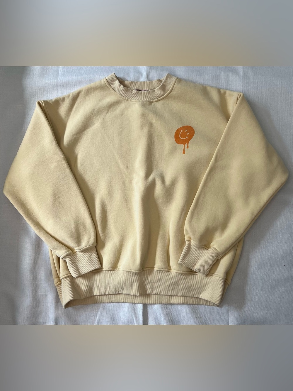 Cream Graphic Crewneck Sweatshirt - Women's Sweater
